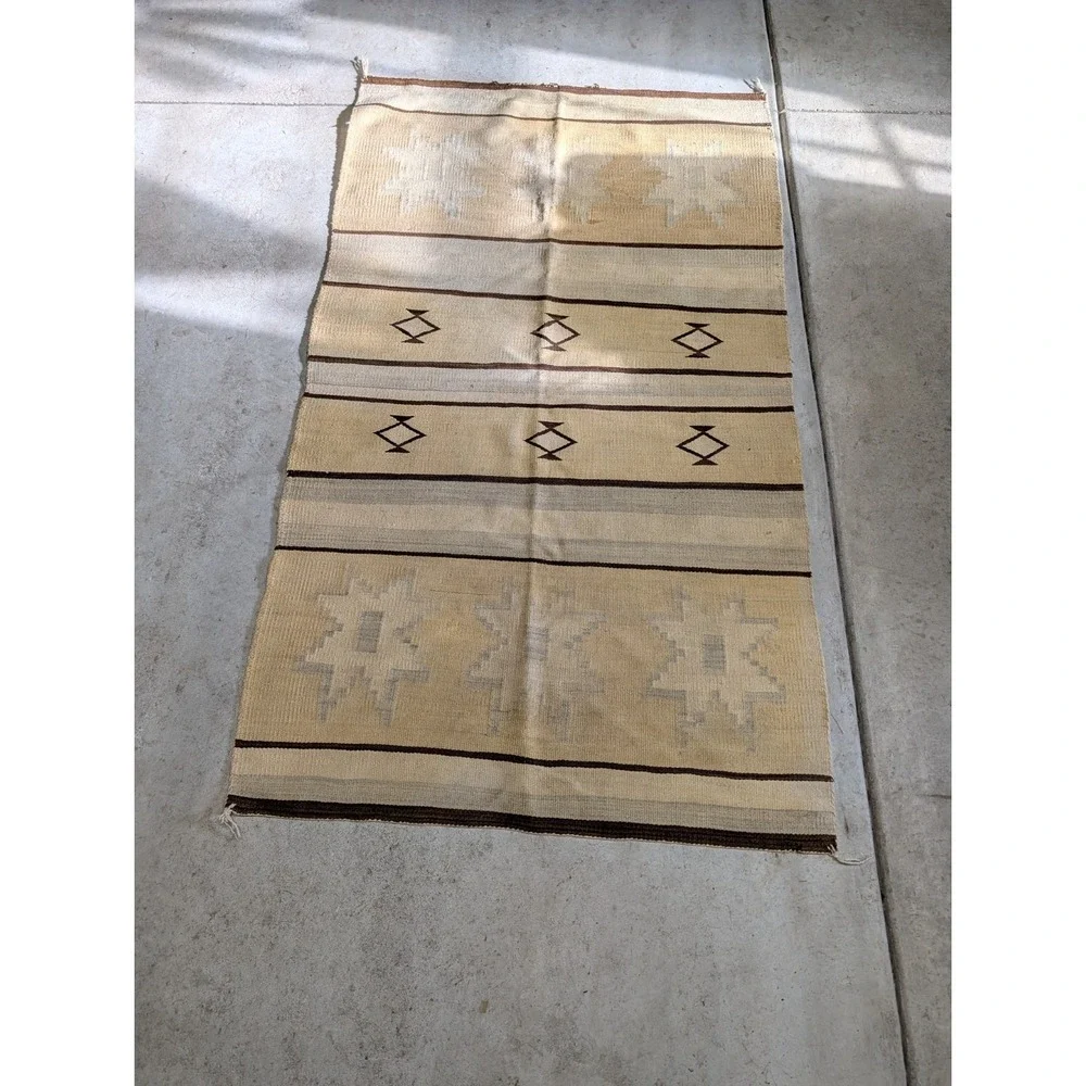Navajo Rug, Banded Double Saddle Blanket. 62